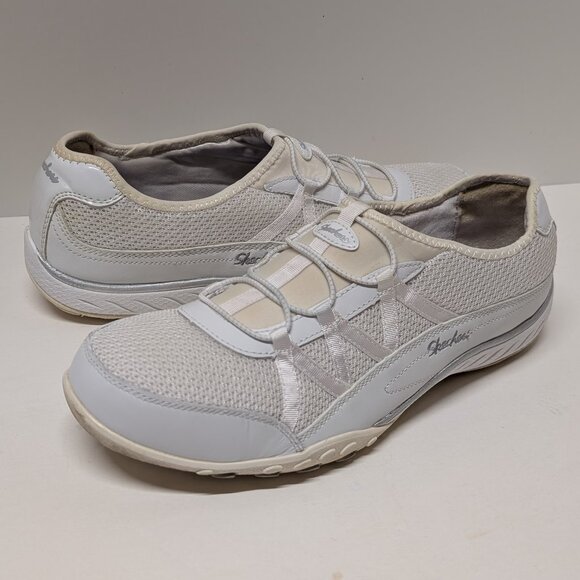 Skechers® Relaxed Fit Memory Foam Sneakers in White - Picture 1 of 14